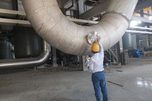 耐磨陶瓷管道在鋰電現場應用